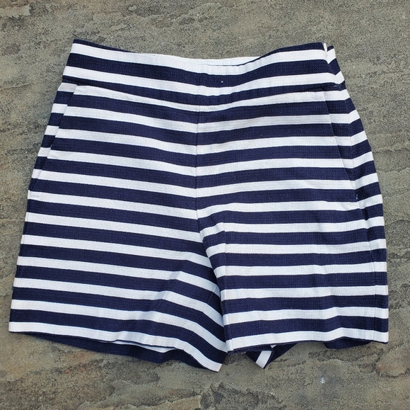 J Crew High Waisted Striped Basketweave Shorts Size 00 - Picture 7 of 7